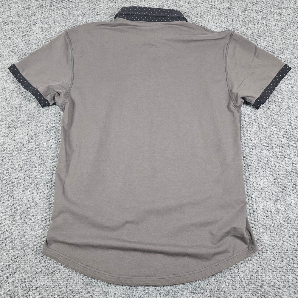 BYLT Basics Gray Polka Dot Polo Shirt - Picture 7 of 7